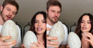 Juliette Freire mostra os convites personalizados preparados para os padrinhos e madrinhas de seu casamento com Kaique Cerveny, marcado para dezembro.