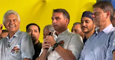 Flávio recebe apoio de Caiado e mira mudanças na Constituição