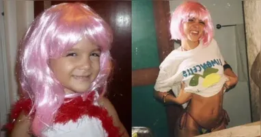 A comparação entre as duas fotografias foi uma forma descontraída de celebrar a data