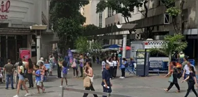 Praça Sete, no Centro de BH, local onde pai teria tentado vender o próprio filho.