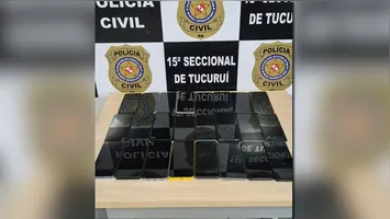Aparelhos eletrônicos recuperados pelas forças de segurança passam por triagem técnica antes de serem devolvidos aos verdadeiros donos.