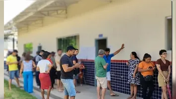 Eleitores nos diversos pontos de votação em Marabá no sudeste paraense