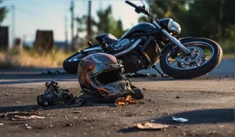 Segundo testemunhas, o motociclista foi tocado por uma carreta
