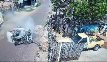 A vítima foi identificada como Victor Henrique Conceição, que conduzia o equipamento quando perdeu o controle da máquina.