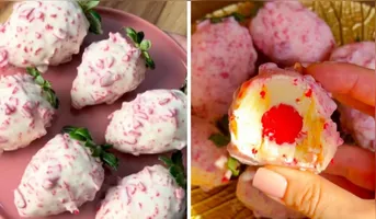O morango cravejado substitui o do amor e é a nova sensação via as redes sociais