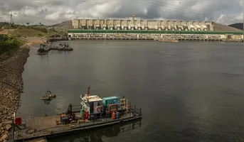 Hidrelétrica em Belo Monte, no Rio Xingu, no estado do Pará