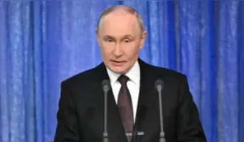 Vladimir Putin durante participação no Fórum Valdai, em Moscou, nesta quinta-feira (1º).