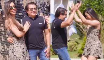 Dois dias após terem sido vistos juntos, Giovani comemorou aniversário e esteve ao lado de Flávia. O casal chegou juntos de mãos dadas e foram fotografados durante a festa.