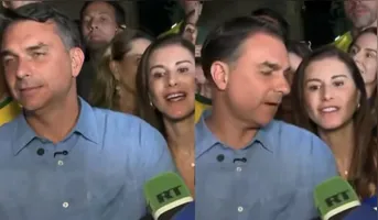 Após a pergunta da esposa, o candidato interveio rapidamente