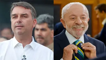 A rejeição ao senador Flávio Bolsonaro (PL) é maior que a do presidente Luiz Inácio Lula da Silva (PT),