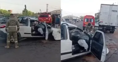 Caminhão teria realizado conversão irregular.
