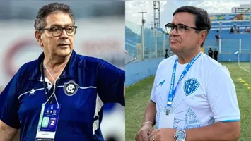 Presidente do Remo, Antônio Carlos Teixeira/ diretor de futebol e ex-presidente do Paysandu, Alberto Maia.