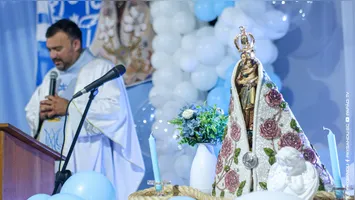 A imagem peregrina de Nossa Senhora de Nazaré visitou o estádio bicolor e marcou presença em um momento de forte expectativa para o clube