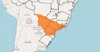 Ciclone extratropical e nova frente fria aumentam o risco de temporais, granizo e ventos de até 100 km/h em áreas do Sul, Sudeste e Centro-Oeste, segundo alerta do Inmet.