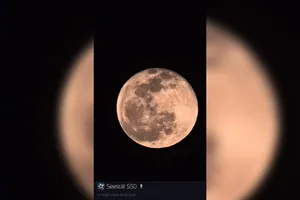 A Lua do Esturjão aparece no céu do Brasil.
