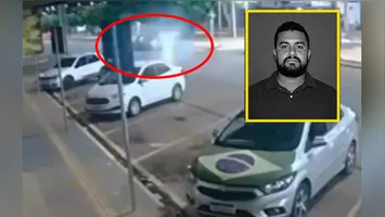 Frente de veículo destruída após colisão frontal com motocicleta na Avenida Antônio Almeida, em Canaã dos Carajás.