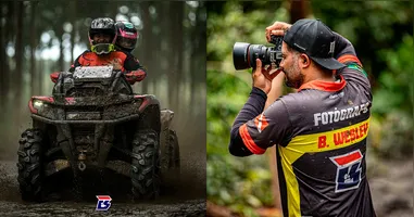 A emoção das competições de motocross são fotografadas por Brendon.