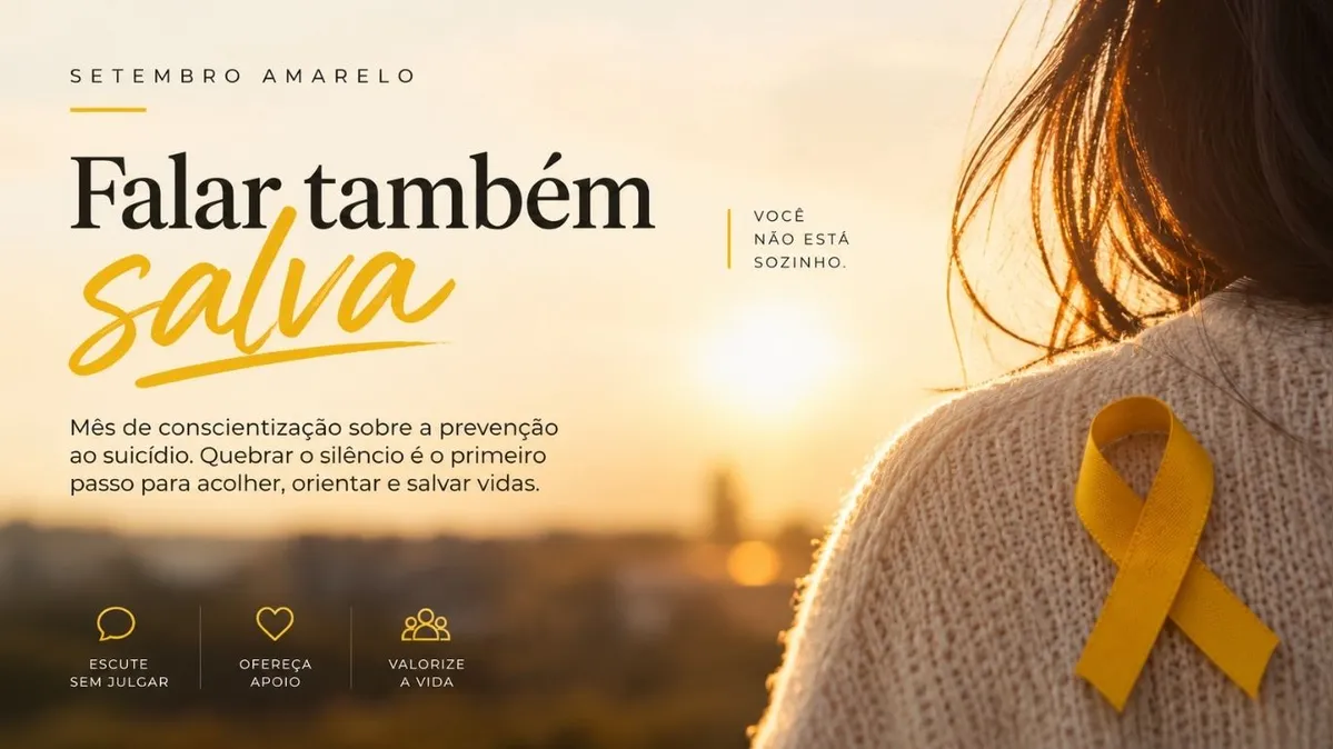 Imagem ilustrativa da notícia Setembro Amarelo: CVV lança campanha com foco no poder da escuta