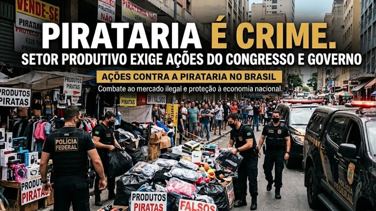 Imagem ilustrativa da notícia Pirataria: setor produtivo cobra ações do Congresso e governo