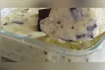 Gelado cremoso de abacaxi delicioso
