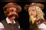 No lugar das palavras, os atores Álvaro Assad e Marcio Moura conduzem a narrativa pelo corpo, com a mímica, pela música e pelo humor.