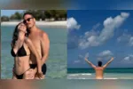As fotos revelam um clima descontraído entre os dois.