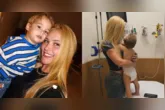 José Leonardo, filho de Virginia Fonseca e Zé Felipe, sofreu um acidente doméstico e precisou levar cinco pontos no nariz.