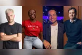 Da esquerda para direita: Thiago Gagliasso, Ana Elisa, Thammy Miranda e Luiz Philippe de Orleans e Bragança.