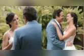 O casal se uniu em uma cerimônia intimista na Casa do Alto, no bairro Alto da Boa Vista, no Rio de Janeiro.