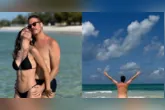 As fotos revelam um clima descontraído entre os dois.