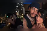 Kim Kardashian e Lewis Hamilton aparecem em clima de romance com a Torre Eiffel como cenário.