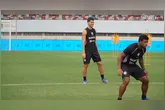 Thiago Carpini testa nova formação do Remo contra o Santos.