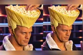 O balde foi usado pelos atores que fazem o filme