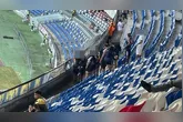 Confusão entre torcedores azulinos antes da partida Remo x Santos