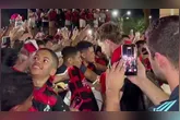 Jogadores do Flamengo são recebidos em Belém