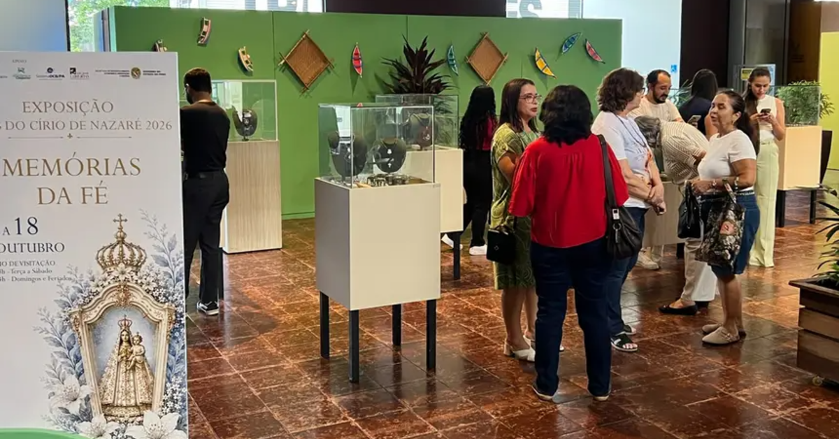 A exposição Joias de Nazaré 2026 reúne cerca de 50 peças criadas por 18 profissionais, com referências à fé, às memórias do Círio e à cultura amazônica, no Espaço São José Liberto, em Belém.