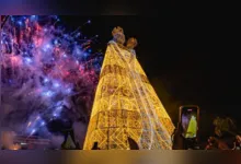 No Parque Linear da Doca, além da imagem de Nossa Senhora, serão usados 120 refletores e elementos RGB para iluminar as árvores.
