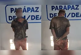 Suspeito de violência doméstica tentou fugir por área de mata, mas foi contido pelas equipes do 4º BPM.