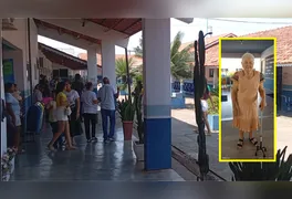 Aos 93 anos, a aposentada Maria das Virgens sorri após exercer seu direito ao voto na Escola Municipal Maria Conceição Corrêa, em Redenção (PA).