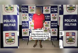 Suspeito detido pela Polícia Militar tinha mandado de prisão em aberto por tráfico expedido pela Justiça do Mato Grosso.