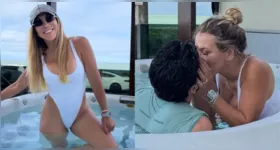 Iran Ângelo e Lucas Suassuna vivem romance desde 2023; influenciadora compartilhou registros do casal durante momento de lazer na praia de Formosa, na Paraíba.
