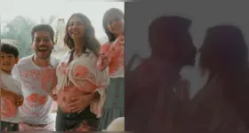 Arthur Aguiar e Jheny Santucci descobriram que estão à espera de uma menina durante um chá revelação em família.