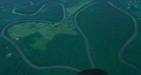 Vista aérea do município de Jacundá: taxa anual de área desmatada do Estado acumula redução de 78,4% entre 2021 e 2026