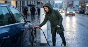 Carros elétricos podem ser carregados durante a chuva, mas o tipo de carregador e as condições da instalação elétrica são fundamentais para garantir uma recarga segura.