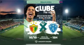 Brusque e Paysandu decidem o acesso à Série B neste sábado (10), às 17h, com transmissão ao vivo da Rádio Clube do Pará no Tem Jogo no DOL!