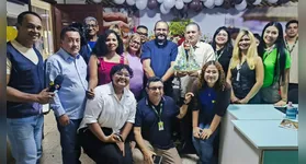 A imagem peregrina de Nossa Senhora de Nazaré percorreu todos os setores e estúdios do Grupo RBA Marabá na manhã desta sexta-feira (16).