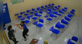 A adolescente foi apreendida pela PM após o ataque