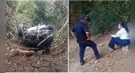Casal sofreu apenas escoriações leves.