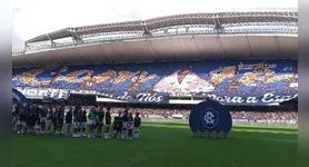 Mosaico de Nossa Senhora de Nazaré indicava a fé na vitória contra o Flamengo.