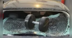 Um dos ataques contra um dos carros foi feito com aparelho da academia